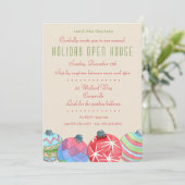 Weihnachtsfeiertag Offenes Haus Party Einladung (Stehend Vorderseite)