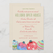 Weihnachtsfeiertag Offenes Haus Party Einladung (Vorne/Hinten)