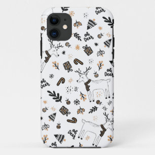 Weihnachtsfeiertag Oh Hirsch Rentier Nahtloses Mus Case-Mate iPhone Hülle