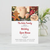Weihnachtsfeiertag Open House Einladung (Stehend Vorderseite)