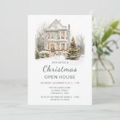 Weihnachtsfeiertag Open House Einladung (Stehend Vorderseite)