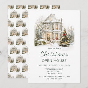 Weihnachtsfeiertag Open House Einladung