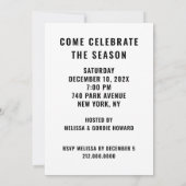 Weihnachtsfeiertag Open House Party Einladung (Rückseite)