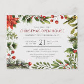 Weihnachtsfeiertag Open House Party Einladungspostkarte (Vorderseite)