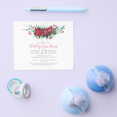 Weihnachtsfeiertag Open House Partys Blumenbudget Flyer (Einzeln)