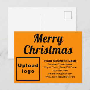 Weihnachtsfeiertag Orange Color Holiday Postkarte