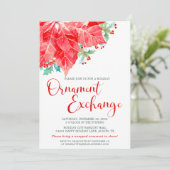 Weihnachtsfeiertag Ornament Exchange Party Feiertagskarte (Stehend Vorderseite)