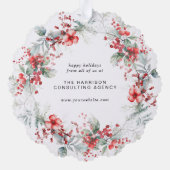 Weihnachtsfeiertag Ornament Karte (Rückseite)