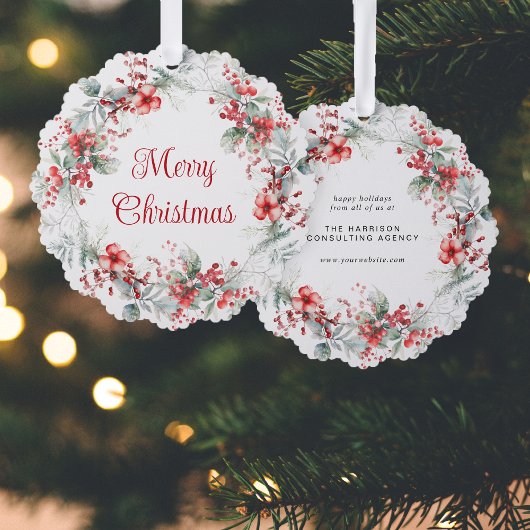 Weihnachtsfeiertag Ornament Karte