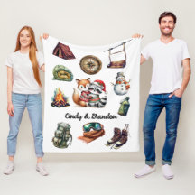 Weihnachtsfeiertag Paar Outdoorfox Raccoon Weiß