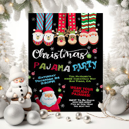 Weihnachtsfeiertag Pajama-Party Einladung
