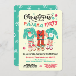Weihnachtsfeiertag Pajama-Party Einladung