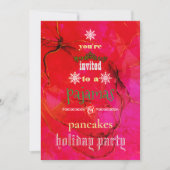Weihnachtsfeiertag Pajamas & Pancakes Party Einladung (Vorderseite)