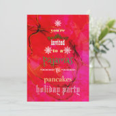 Weihnachtsfeiertag Pajamas & Pancakes Party Einladung (Stehend Vorderseite)
