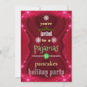 Weihnachtsfeiertag Pajamas & Pancakes Party Einladung (Vorderseite)