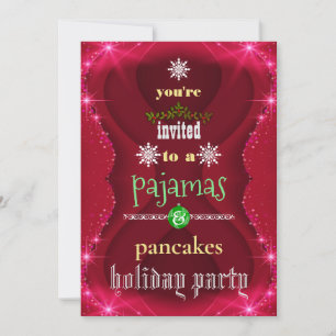 Weihnachtsfeiertag Pajamas & Pancakes Party Einladung