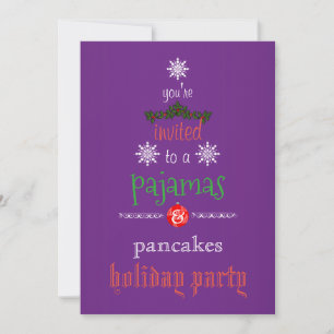 Weihnachtsfeiertag Pajamas & Pancakes Party Einladung