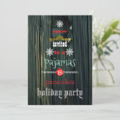 Weihnachtsfeiertag Pajamas & Pancakes Party Einladung (Stehend Vorderseite)