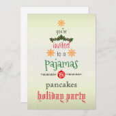 Weihnachtsfeiertag Pajamas & Pancakes Party Einladung (Vorne/Hinten)