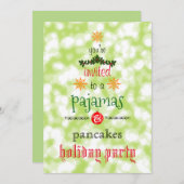 Weihnachtsfeiertag Pajamas & Pancakes Party Einladung (Vorne/Hinten)