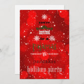 Weihnachtsfeiertag Pajamas & Pancakes Party Einladung (Vorne/Hinten)