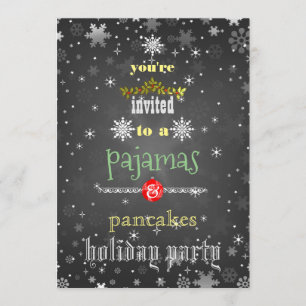 Weihnachtsfeiertag Pajamas & Pancakes Party Einladung