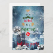Weihnachtsfeiertag Pajamas & Pancakes Party Einladung (Vorne/Hinten)