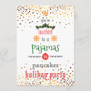 Weihnachtsfeiertag Pajamas & Pancakes Party Einladung