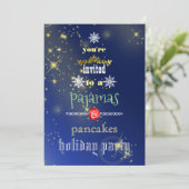 Weihnachtsfeiertag Pajamas & Pancakes Party Einladung (Stehend Vorderseite)