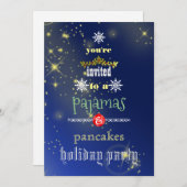 Weihnachtsfeiertag Pajamas & Pancakes Party Einladung (Vorne/Hinten)