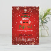 Weihnachtsfeiertag Pajamas & Pancakes Party Einladung (Stehend Vorderseite)