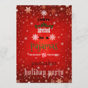 Weihnachtsfeiertag Pajamas & Pancakes Party Einladung