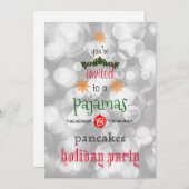 Weihnachtsfeiertag Pajamas & Pancakes Party Einladung (Vorne/Hinten)