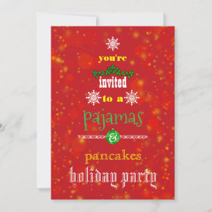 Weihnachtsfeiertag Pajamas & Pancakes Party Einladung