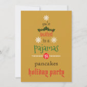 Weihnachtsfeiertag Pajamas & Pancakes Party Einladung (Vorderseite)