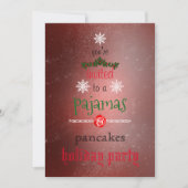 Weihnachtsfeiertag Pajamas & Pancakes Party Einladung (Vorderseite)