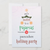 Weihnachtsfeiertag Pajamas & Pancakes Party Einladung (Vorderseite)