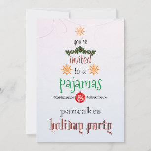 Weihnachtsfeiertag Pajamas & Pancakes Party Einladung