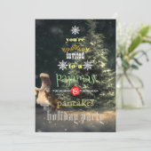 Weihnachtsfeiertag Pajamas & Pancakes Party Einladung (Stehend Vorderseite)