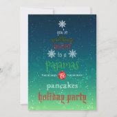 Weihnachtsfeiertag Pajamas & Pancakes Party Einladung (Vorderseite)