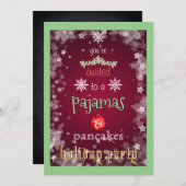 Weihnachtsfeiertag Pajamas & Pancakes Party Einladung (Vorne/Hinten)