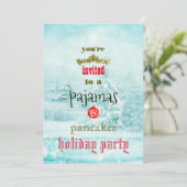 Weihnachtsfeiertag Pajamas & Pancakes Party Einladung (Stehend Vorderseite)