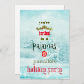 Weihnachtsfeiertag Pajamas & Pancakes Party Einladung (Vorne/Hinten)