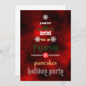 Weihnachtsfeiertag Pajamas & Pancakes Party Einladung (Vorne/Hinten)