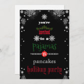 Weihnachtsfeiertag Pajamas & Pancakes Party Einladung (Vorne/Hinten)