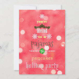 Weihnachtsfeiertag Pajamas & Pancakes Party Einladung
