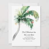 Weihnachtsfeiertag Palmen Bäume Küstenstreifen Ankündigung (Vorderseite)
