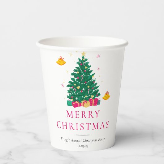 Weihnachtsfeiertag Pappbecher (Rückseite)