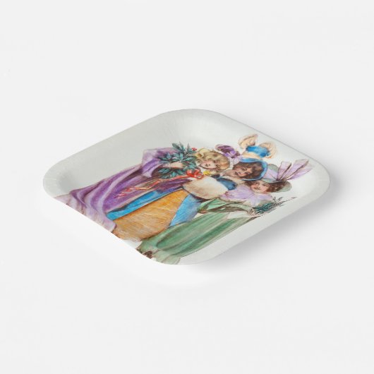 Weihnachtsfeiertag Pappteller (Gewinkelt)