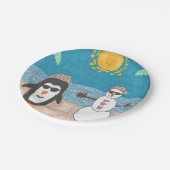 Weihnachtsfeiertag Pappteller (Schrägansicht)